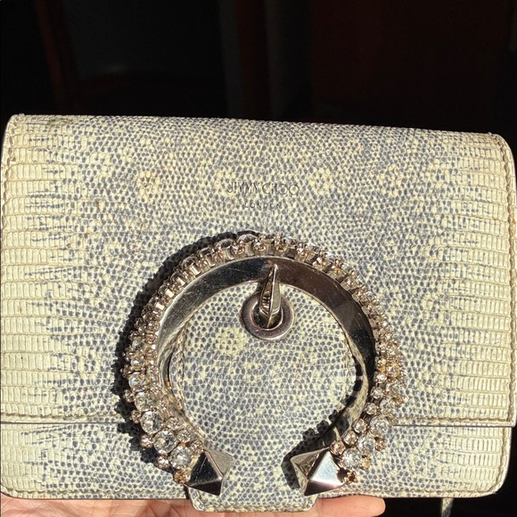 Jimmy Choo Handbags - Jimmy Choo Madeline Swarovski crossbody in lizard print